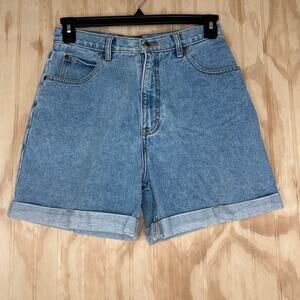 Route 66 Vintage High Rise Denim Shorts Cuffed Light Wash 90s Retro size 11/12